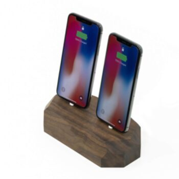 Walnut double charging station