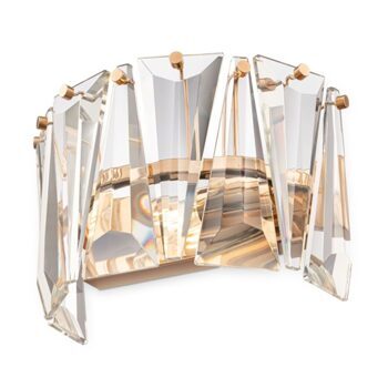 Crystal wall lamp "Puntes" Gold