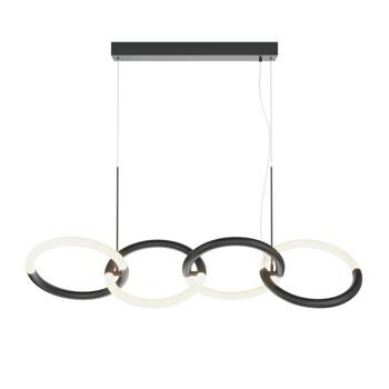 LED design hanging lamp "Node", black 100 x 120 cm