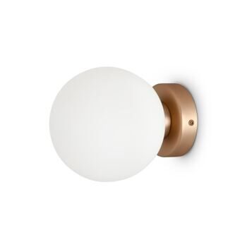 Basic Form" wall lamp Ø 15 cm, gold/opal glass