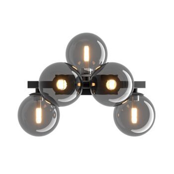 Wall lamp "Dallas" Grey/Black, 5-flame