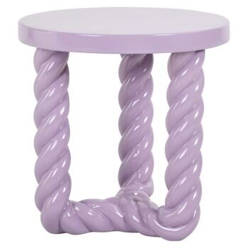 Design side table "Rosly" Purple, Ø 45 x 46 cm