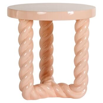 Design side table "Rosly" Pink, Ø 45 x 46 cm