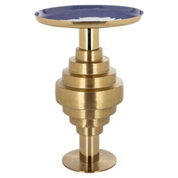 Design side table "Renao" violet/gold, Ø 40 x 50 cm