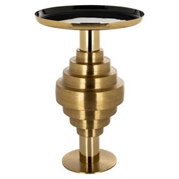 Design side table "Renao" black/gold, Ø 40 x 50 cm