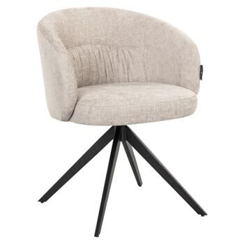 Swivel design armchair "Olivia" with armrests, beige