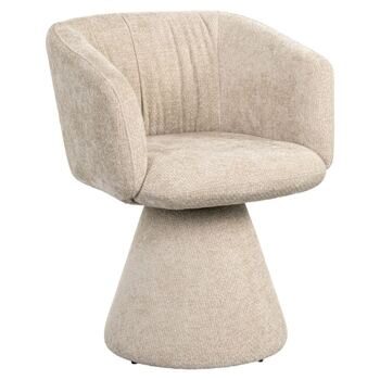 Swivel design armchair "Madeline", cream