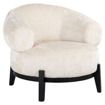 Design armchair "Montana" White Chenille