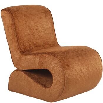 Design armchair "Frankie" Cognac Fusion