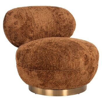 Swivel design armchair "Easy Chair Jace" Lovely Cinnamon