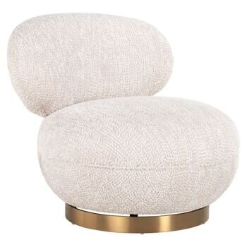 Swivel design armchair "Easy Chair Jace" Lovely Cream