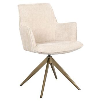 Swivel design dining chair "Dakota" with armrests