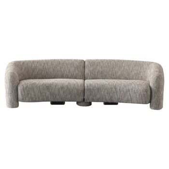 Grosses abgerundetes 4-Sitzer Design Sofa „Milania“, Trendy Nature