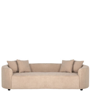 Grosses 4-Sitzer Design Sofa „Greyson“, Sand Furry