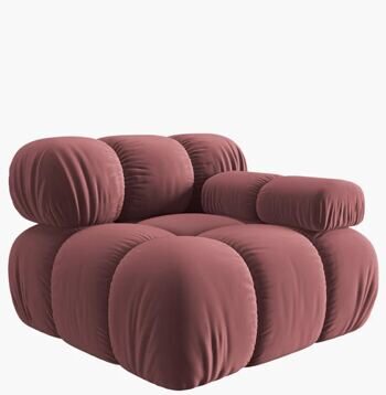 Modular corner element right "Bellis" - velvet cover