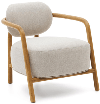 High-quality solid wood design armchair "Melbourne" - natural oak