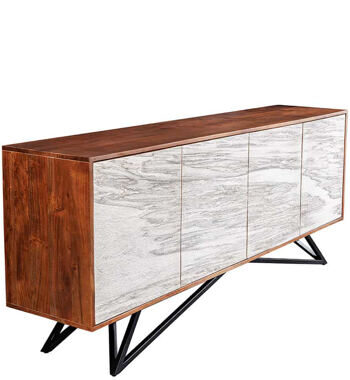 Design Sideboard „Mountain Soul“, Naturstein Weiss - 175 x 75 cm