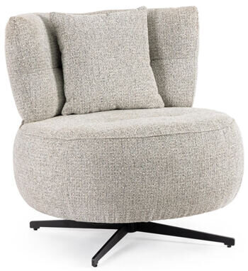 360° swivel design armchair "Gonnie", chenille light gray