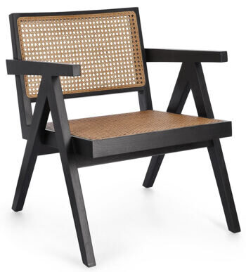 Design armchair "Galia" made of solid teak - Black