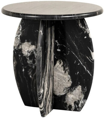 Design marble side table "Bancroft", Ø 50 cm