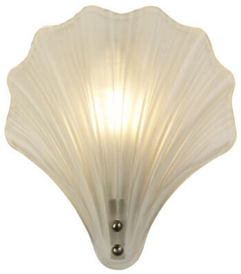 Dimmbare Design Wand- und Badlampe „Shell“ Weiss/Silber