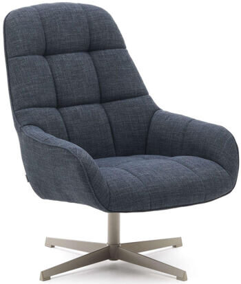 Swivel design armchair "Jaspo" blue