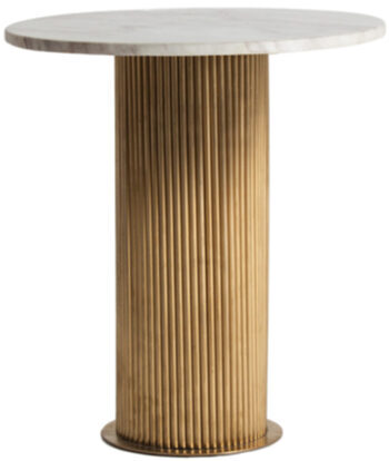 Side table "Coen" Ø 50 cm with marble top