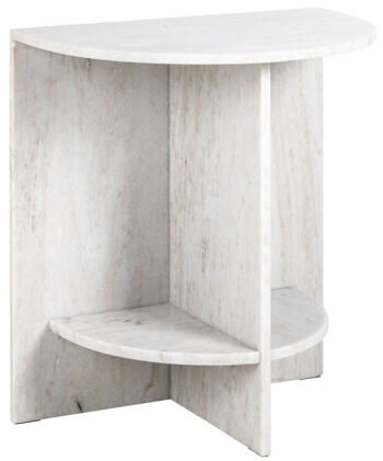 Marble design side table "Lansky", Ø 56.5 x 51 cm