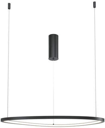 LED design pendant lamp "Glint" black, Ø 60 cm