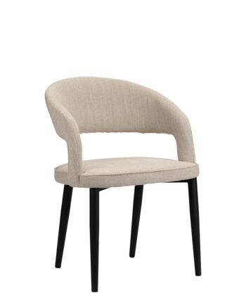 Design chair "Tusk" with armrests - Beige