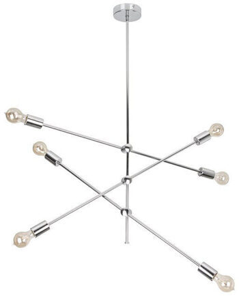 Variable hanging lamp "Variation" Ø 85 x 98-128 cm - Silver